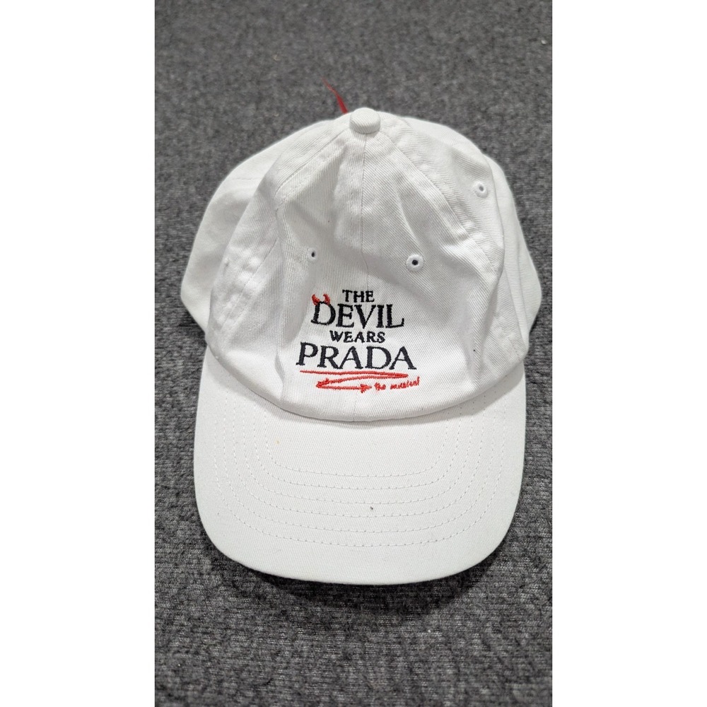The Devil Wears Prada Hat Cap Womens White Embroidered Chicago Musical Cast